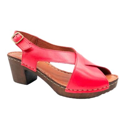 Rizzoli Sandalia Madera Rojo