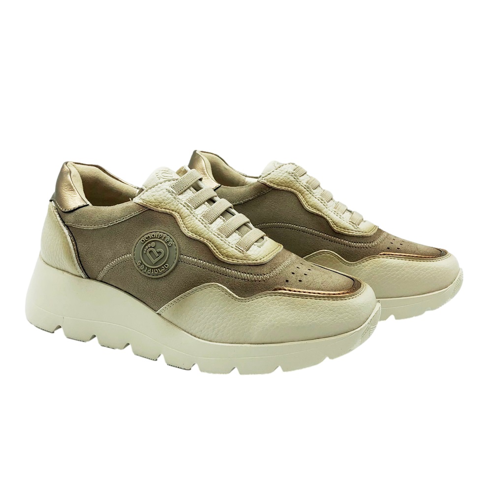 Amarpies Zapato Elasticos Beige - Imagen 2