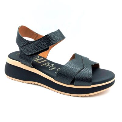 Sandals Sandalia Cuña Negro