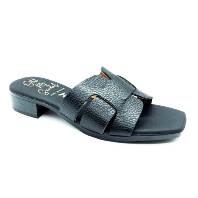 Sandals Pala Tacón Negro