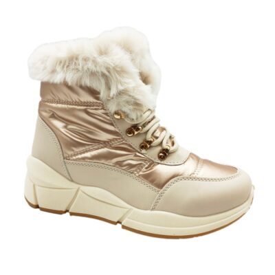 Vicmart Botin Pelo Beige