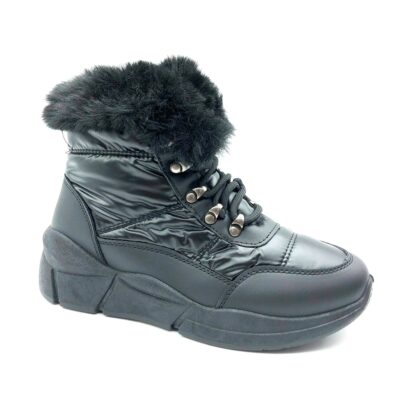Vicmart Botin Pelo Negro