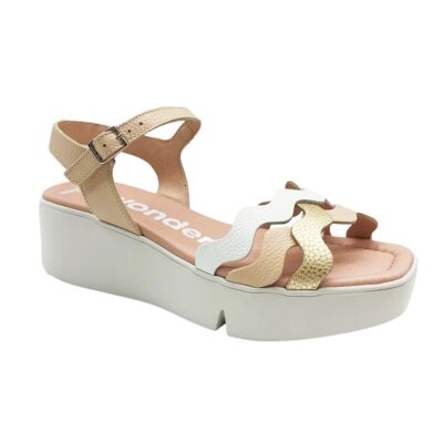 Wonders Sandalia Cuña Beige
