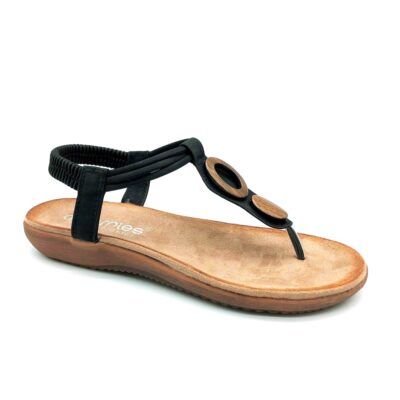 Amarpies Sandalia Esclava Negro