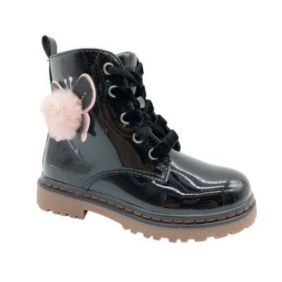 Xti Botin Charol Mariposa Negro