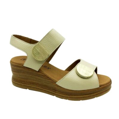 Pitillos Sandalia Cuña Beige