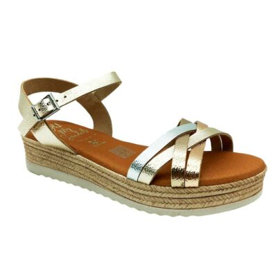 Sandals Sandalia Tiras Dorado