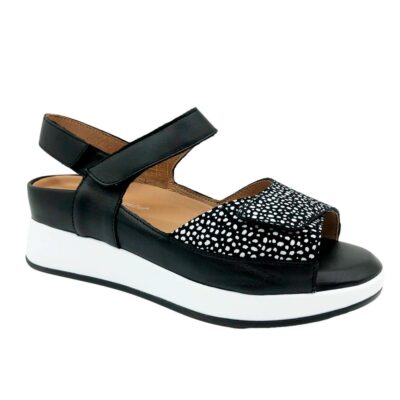 Piesanto Sandalia Velcro Negro