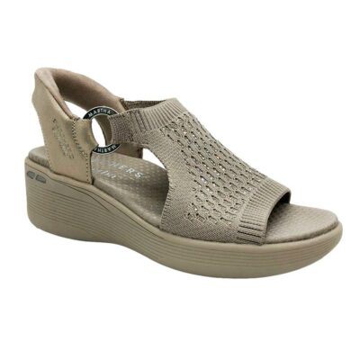 Skechers Sandalia Tejido Taupe