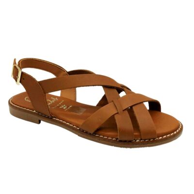 Sandals Sandalia Tiras Marrón
