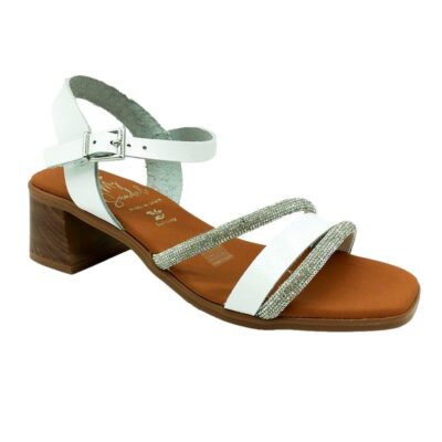 Sandals Sandalia Tacón Blanco