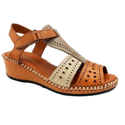 Grimaldi Sandalia Cuña Camel