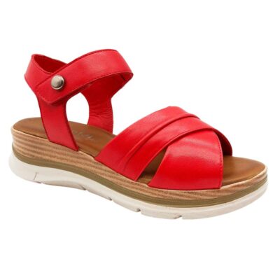 Grimaldi Sandalia Cuña Rojo