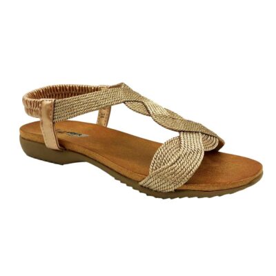 Finlander Sandalia Tiras Dorado