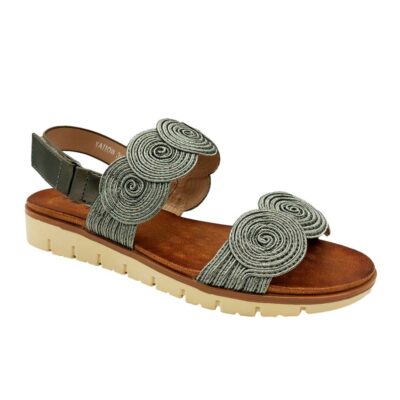 Finlander Sandalia Tiras Gris