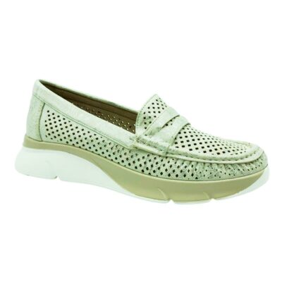 Finlander Mocasín Picado Plateado