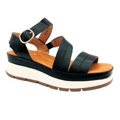 Finlander Sandalia Cuña Negro