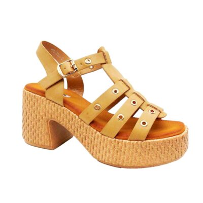 Finlander Sandalia Tacón Beige