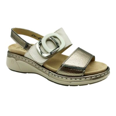 Suave Sandalia Combinada Gris