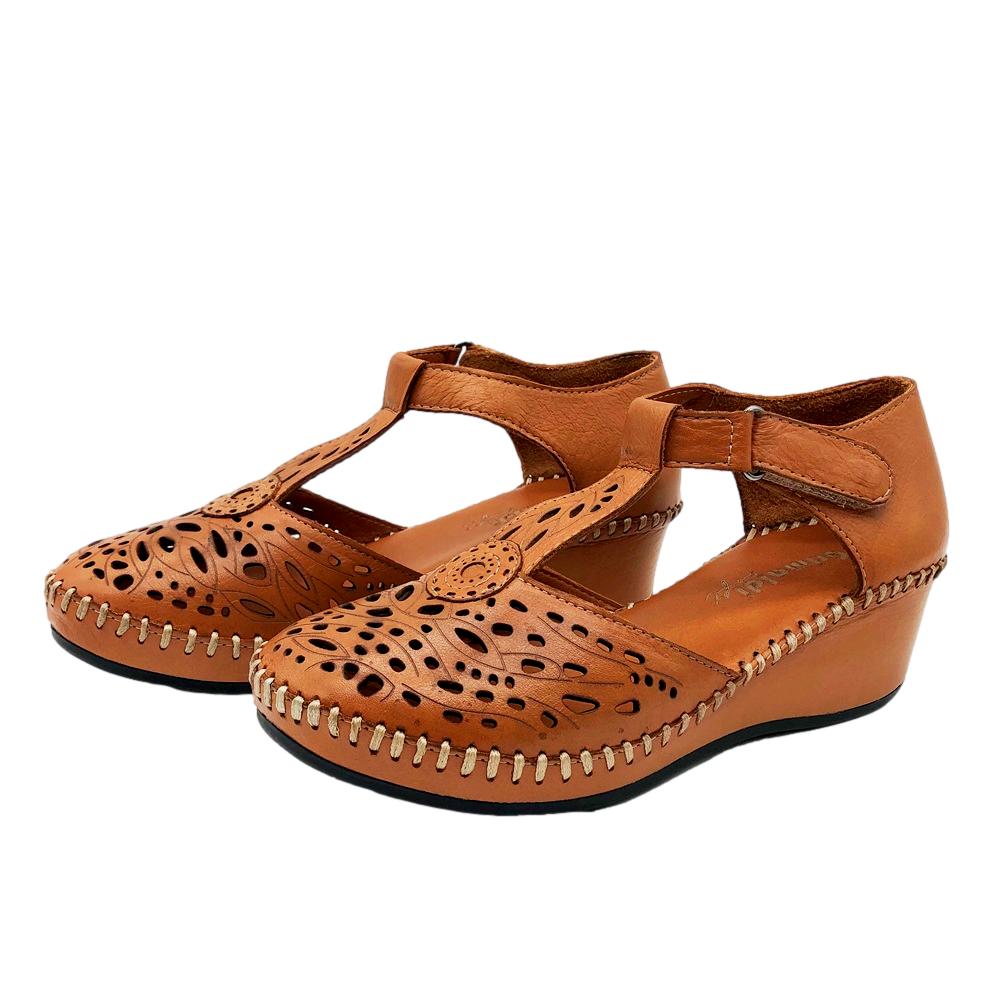 Grimaldi Sandalia Cerrada Camel - Imagen 3
