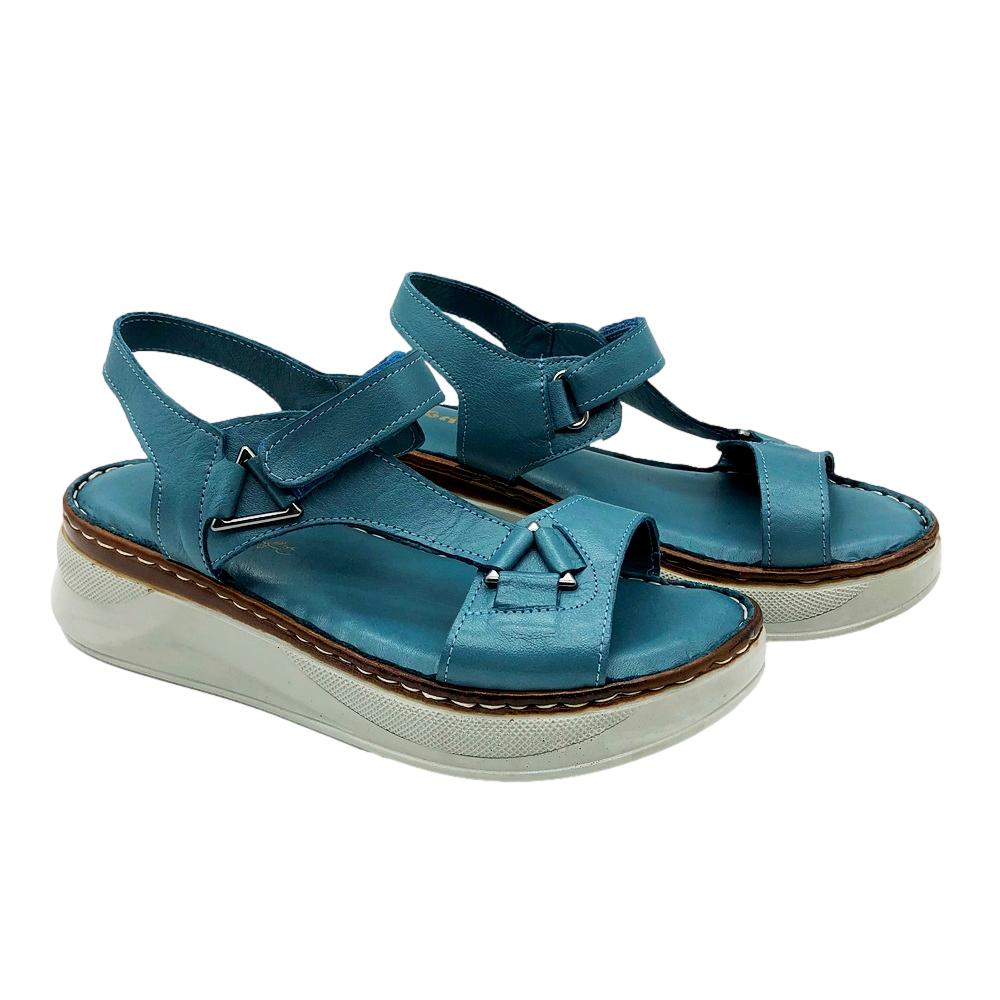 Grimaldi Sandalia Piel Azul - Imagen 2