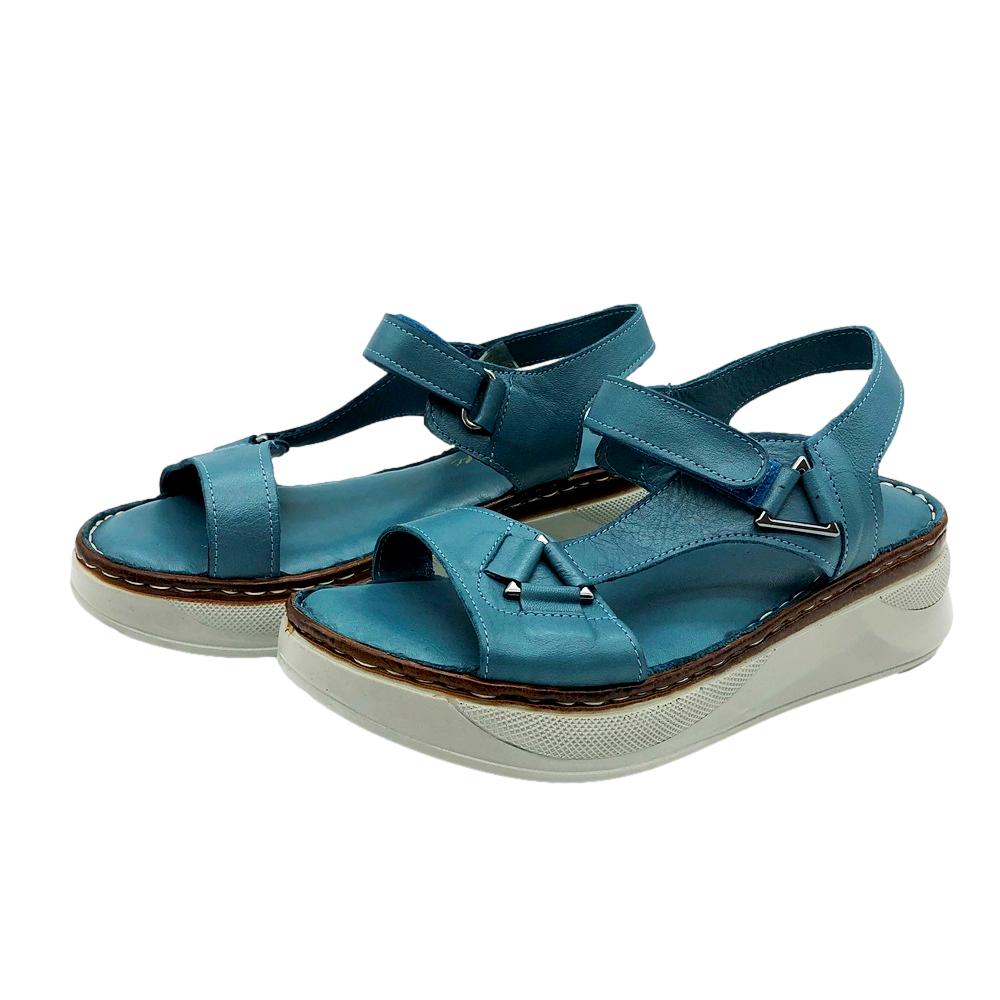 Grimaldi Sandalia Piel Azul - Imagen 3